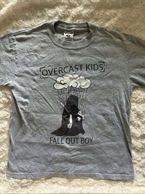 Fall Out Boy Overcast Kids Graphic Tee - Gray